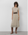Vestido midi falda plisada estampado ... | Roberto Verino