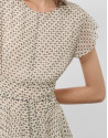 Vestido midi falda plisada estampado ... | Roberto Verino