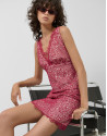 Vestido corto escote pico sin mangas guipur ... | Roberto Verino