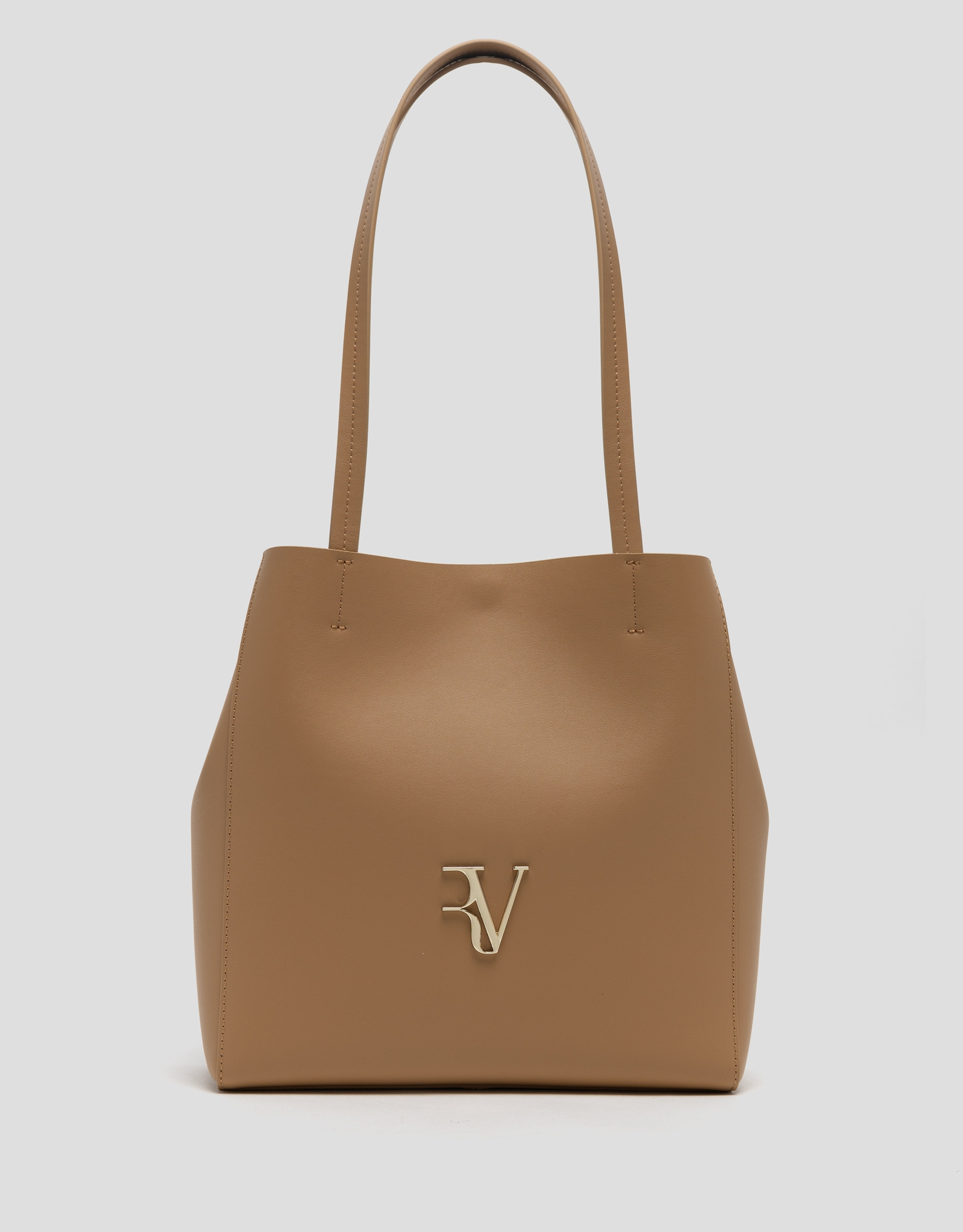 Camel leather Bruni Maxi Tote Bag - Woman | Roberto Verino