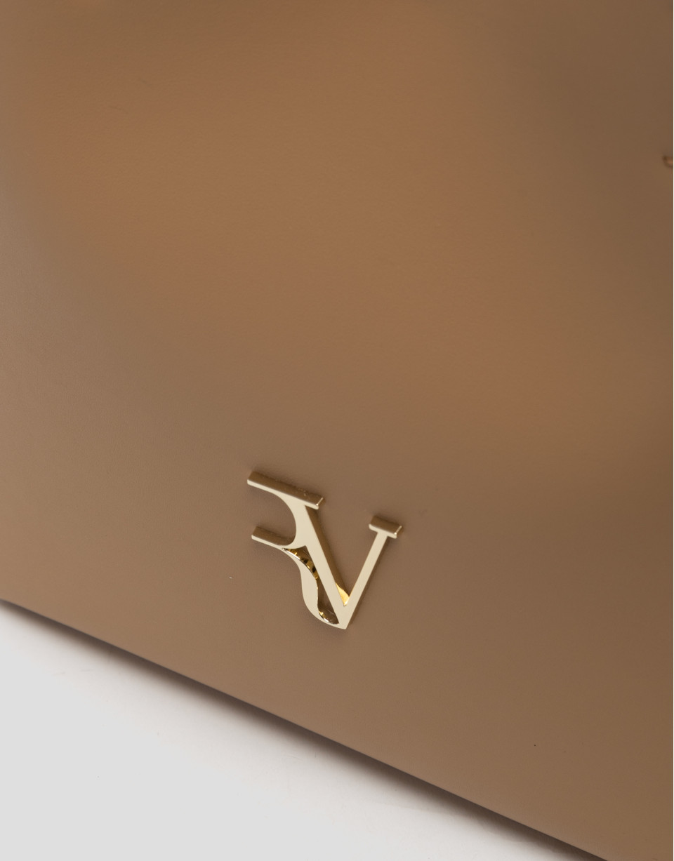 Camel leather Bruni Maxi Tote Bag - Woman | Roberto Verino