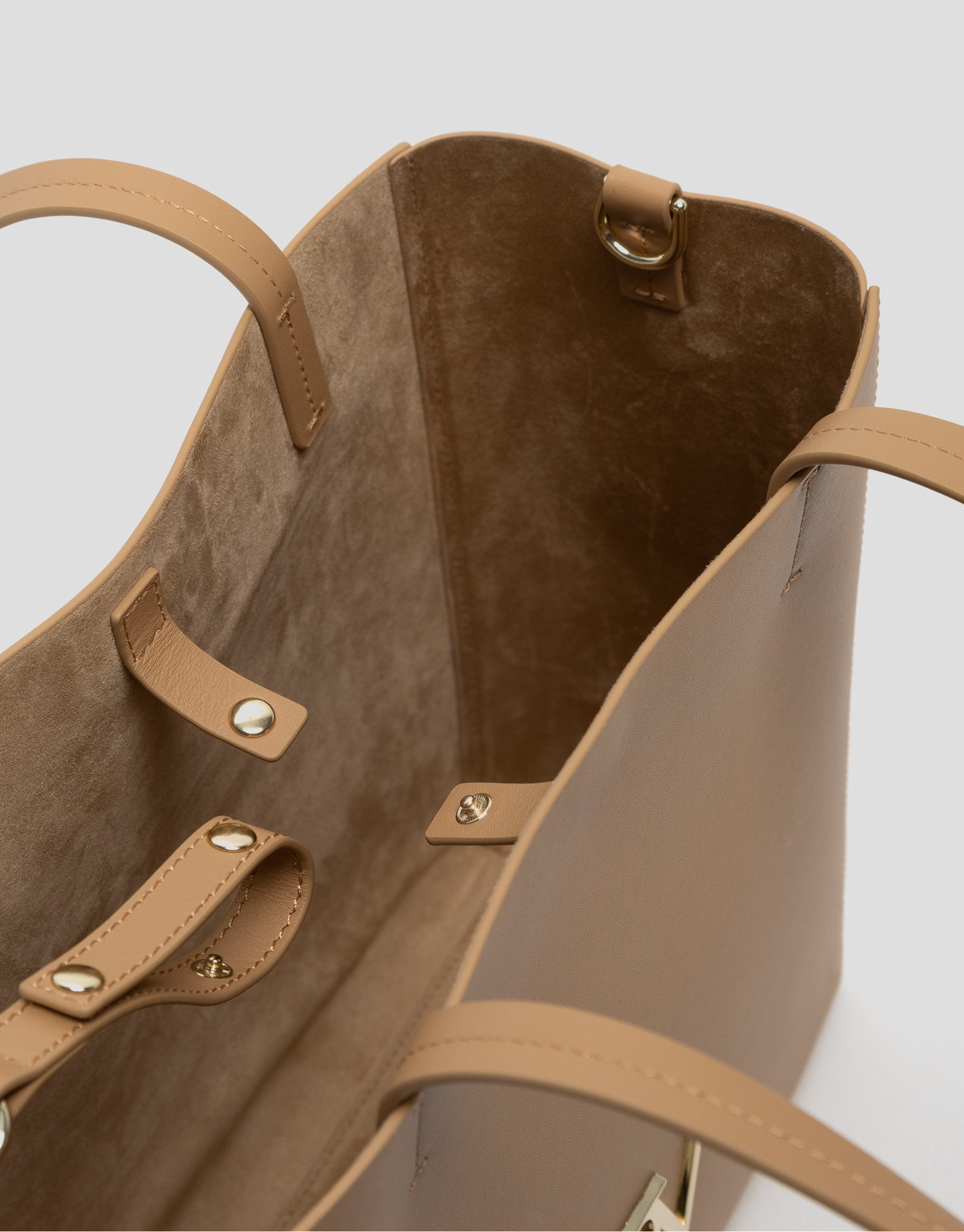 Camel leather Bruni Maxi Tote Bag - Woman | Roberto Verino