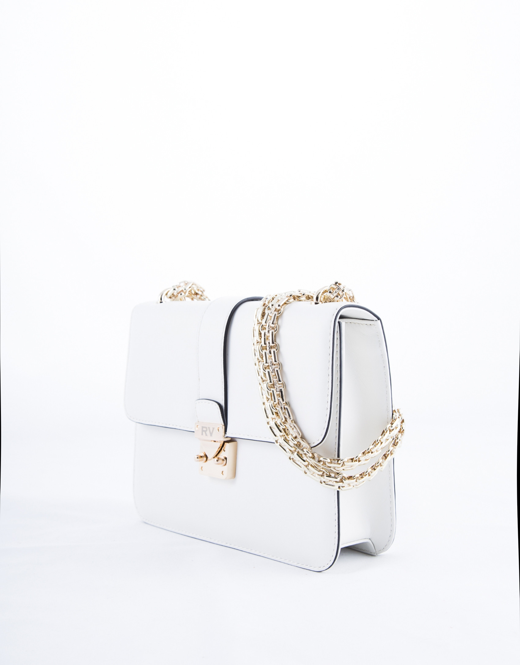 Bolso Norman piel rígida blanca