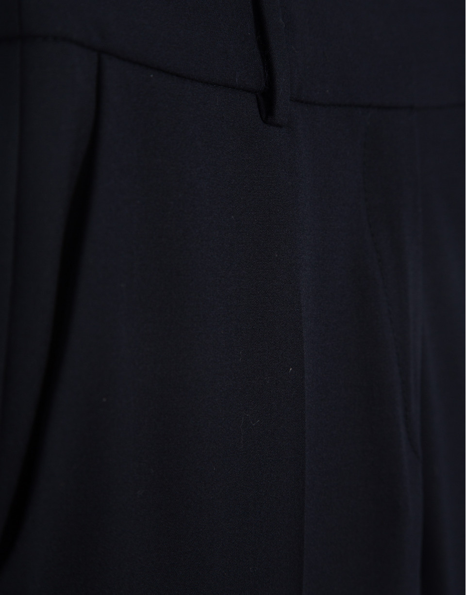Night blue straight trousers - Woman - SS2025 | Roberto Verino