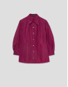 Raspberry taffeta blouse - Woman - SS2025 | Roberto Verino