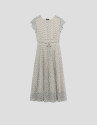 Vestido midi falda plisada estampado ... | Roberto Verino