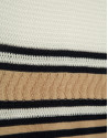 Blue and beige short sleeve knitted t-shirt | Roberto Verino