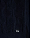 Navy blue wool sweater with long sleeves, ... | Roberto Verino