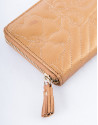 Bronze leather VIP briefcase with embroidered logo.