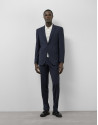 Dark blue regular fit half canvas suit - Man | Roberto Verino
