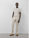 Regular beige dyed cotton chinos - Man - SS2025 | Roberto Verino
