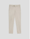 Regular beige dyed cotton chinos - Man - SS2025 | Roberto Verino