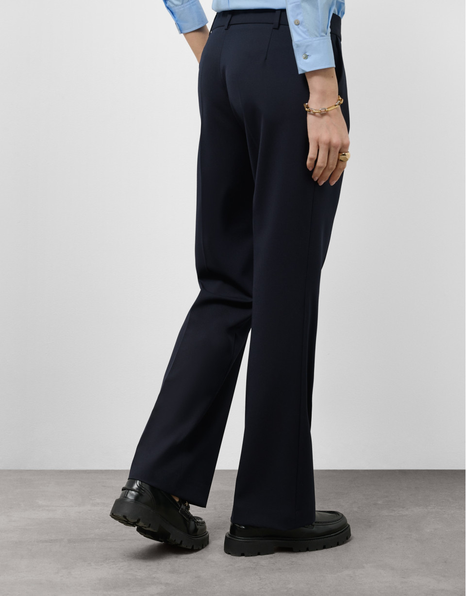 Pantalón recto azul noche - Mujer - PV2025 | Roberto Verino