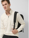 Raw half-zip sweatshirt with logo - Man | Roberto Verino