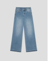 Pantalón ancho vaquero azul claro - Mujer | Roberto Verino