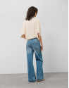 Pantalón ancho vaquero azul claro - Mujer | Roberto Verino
