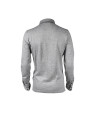 Mix grey diamond intarsia polo shirt