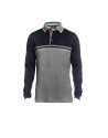 Polo jersey azul y gris