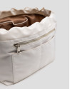 Beige nylon bag organizer