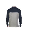 Polo jersey azul y gris