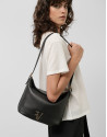 Black leather Mini Hobo shoulder bag - Sale | Roberto Verino