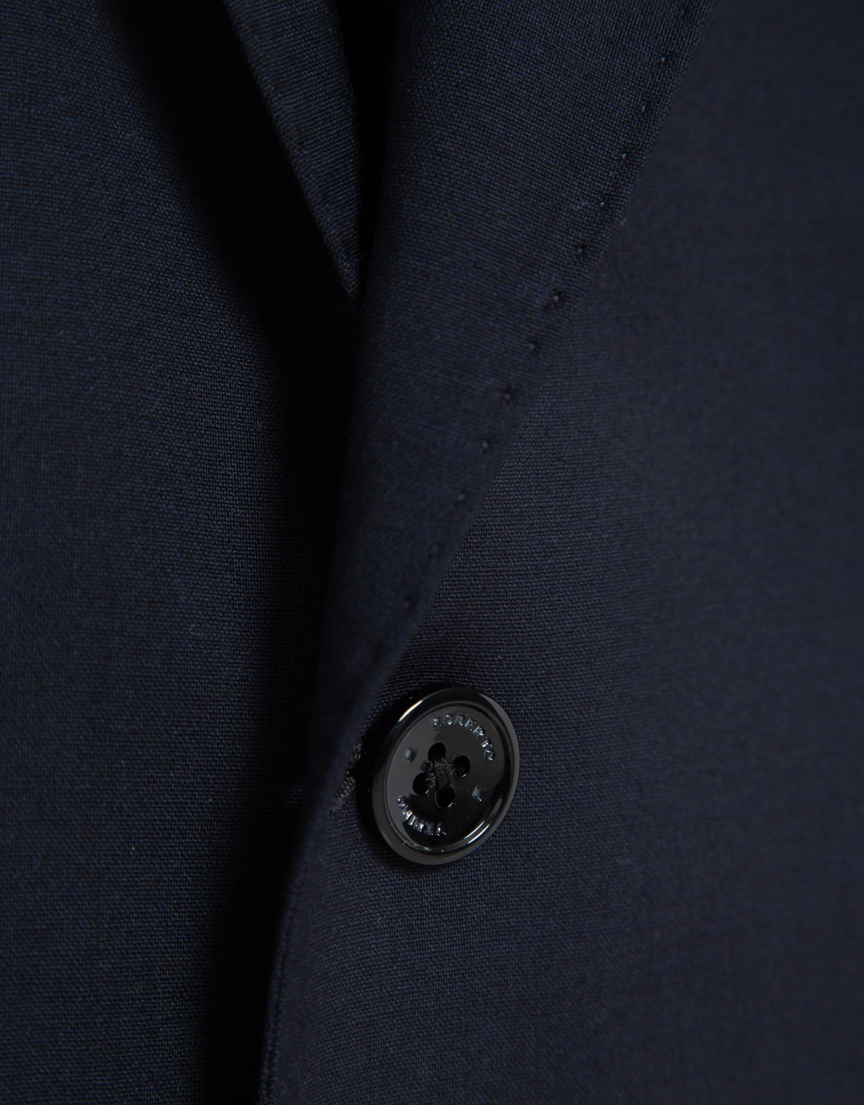 Dark blue regular fit half canvas suit - Man | Roberto Verino