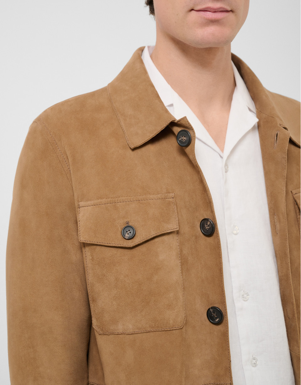 Camel suede safari jacket - Home | Roberto Verino