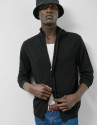 Plain black zipped jacket - Man - SS2025 | Roberto Verino
