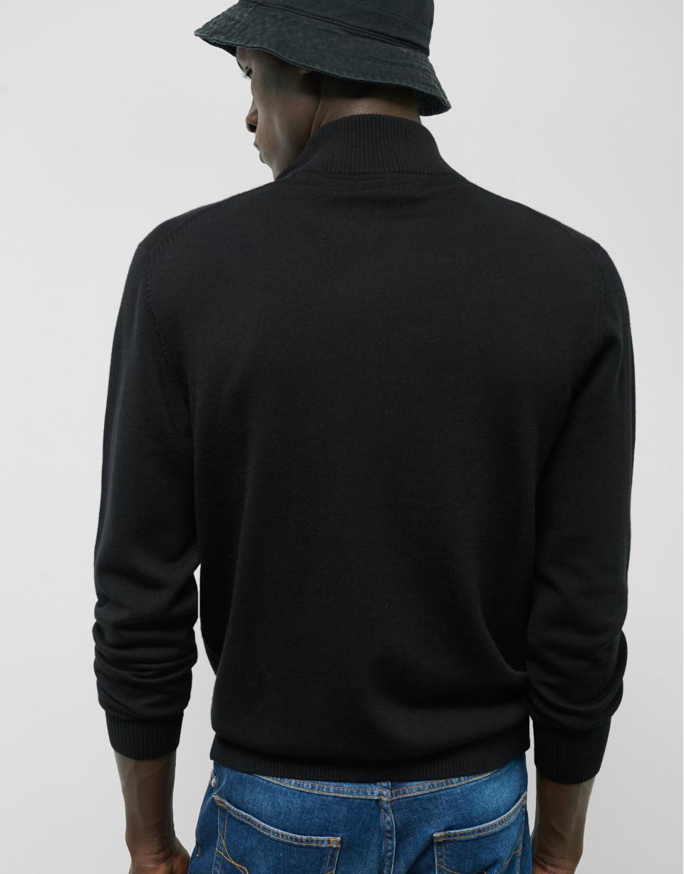 Plain black zipped jacket - Man - SS2025 | Roberto Verino