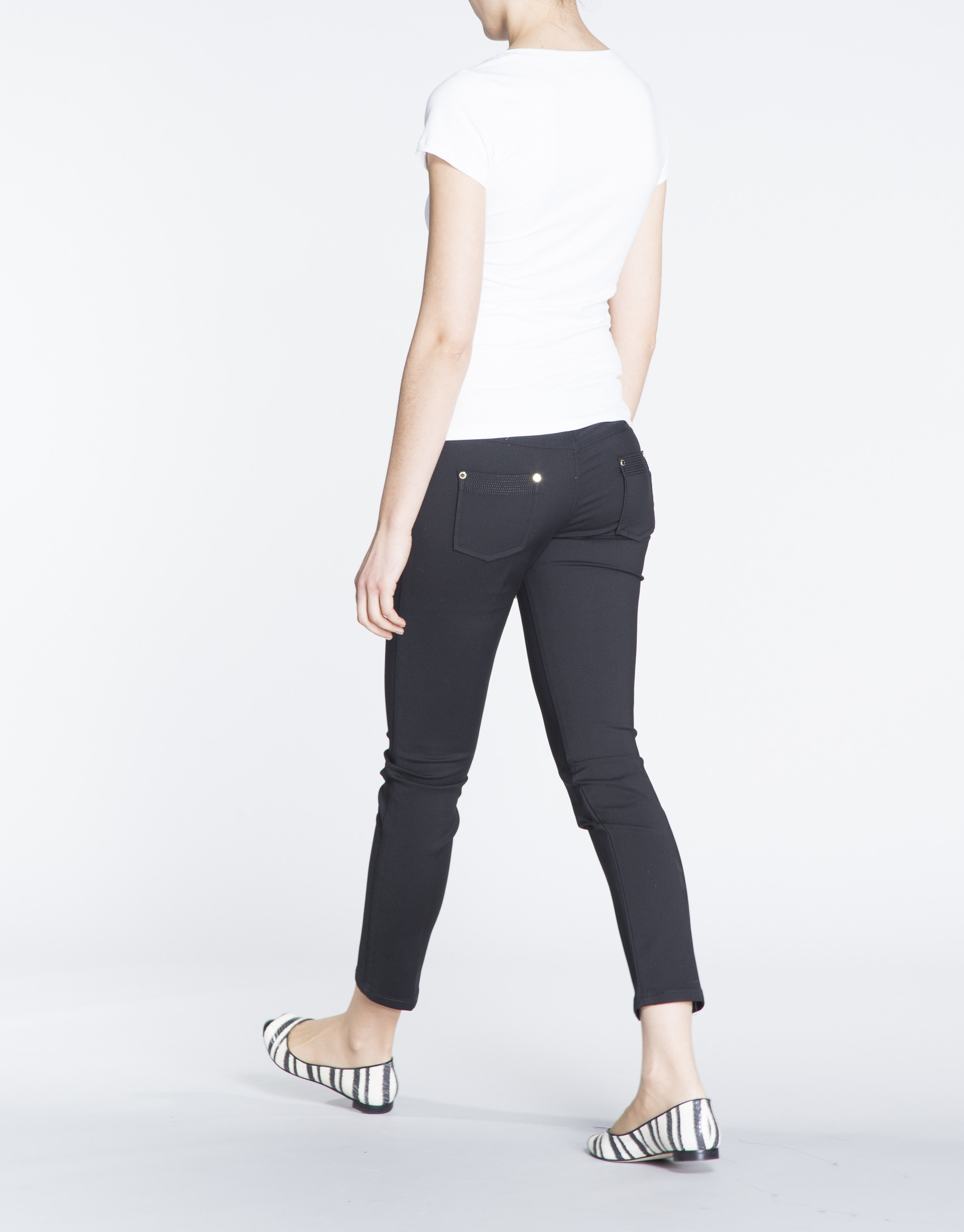 White short sleeve lace front top 