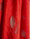 Midi sleeveless dress with red Swiss embroidery | Roberto Verino