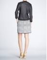 Black  short  gross-grain and chiffon jacket