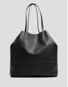 Bolso shopper Megan piel negro - Mujer - PV2025 | Roberto Verino