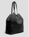 Megan shopper bag in black leather - Woman | Roberto Verino