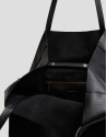 Megan shopper bag in black leather - Woman | Roberto Verino