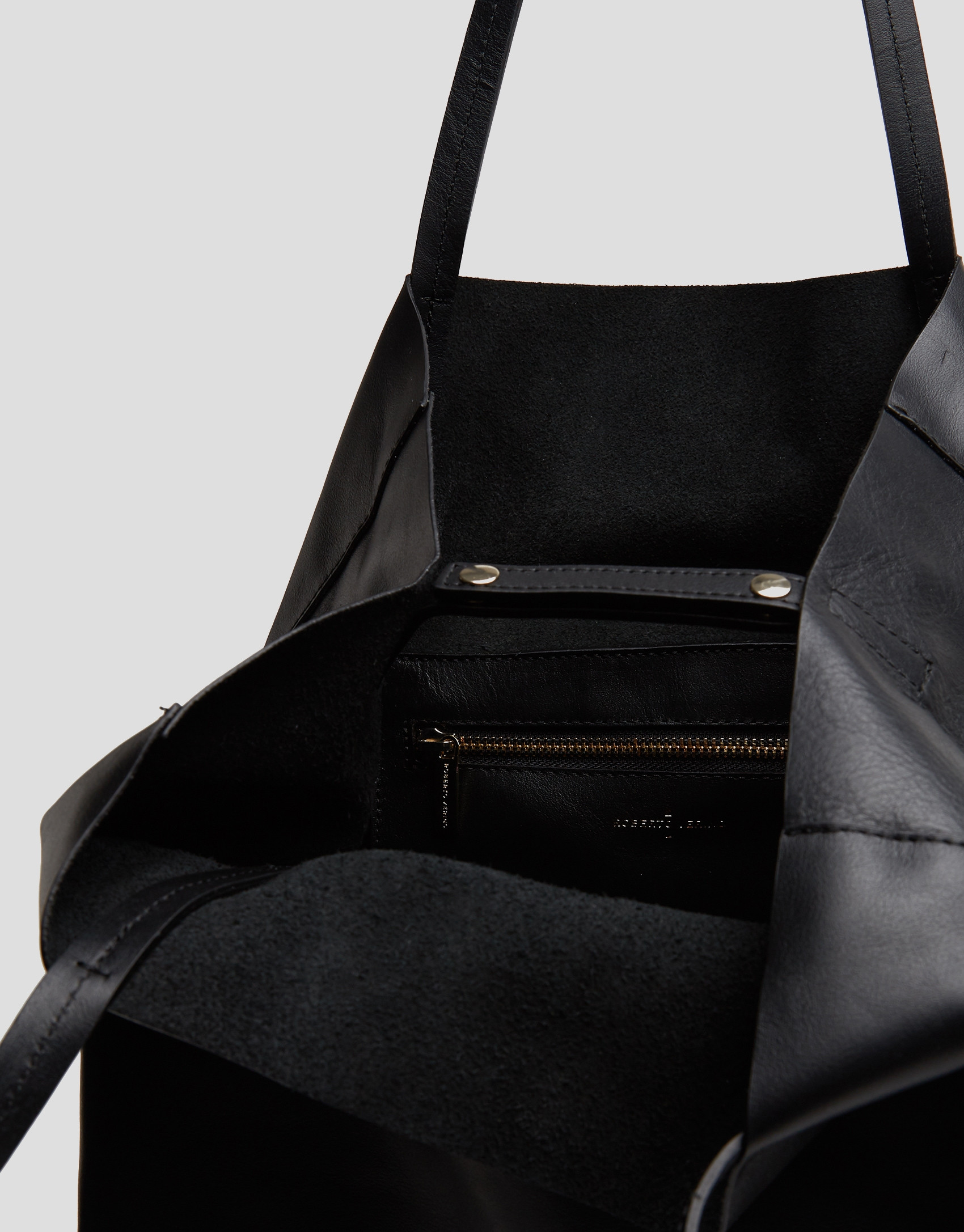 Bolso shopper Megan piel negro - Mujer - PV2025 | Roberto Verino