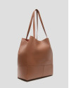 Megan Midi leather shopper bag - Woman - SS2025 | Roberto Verino
