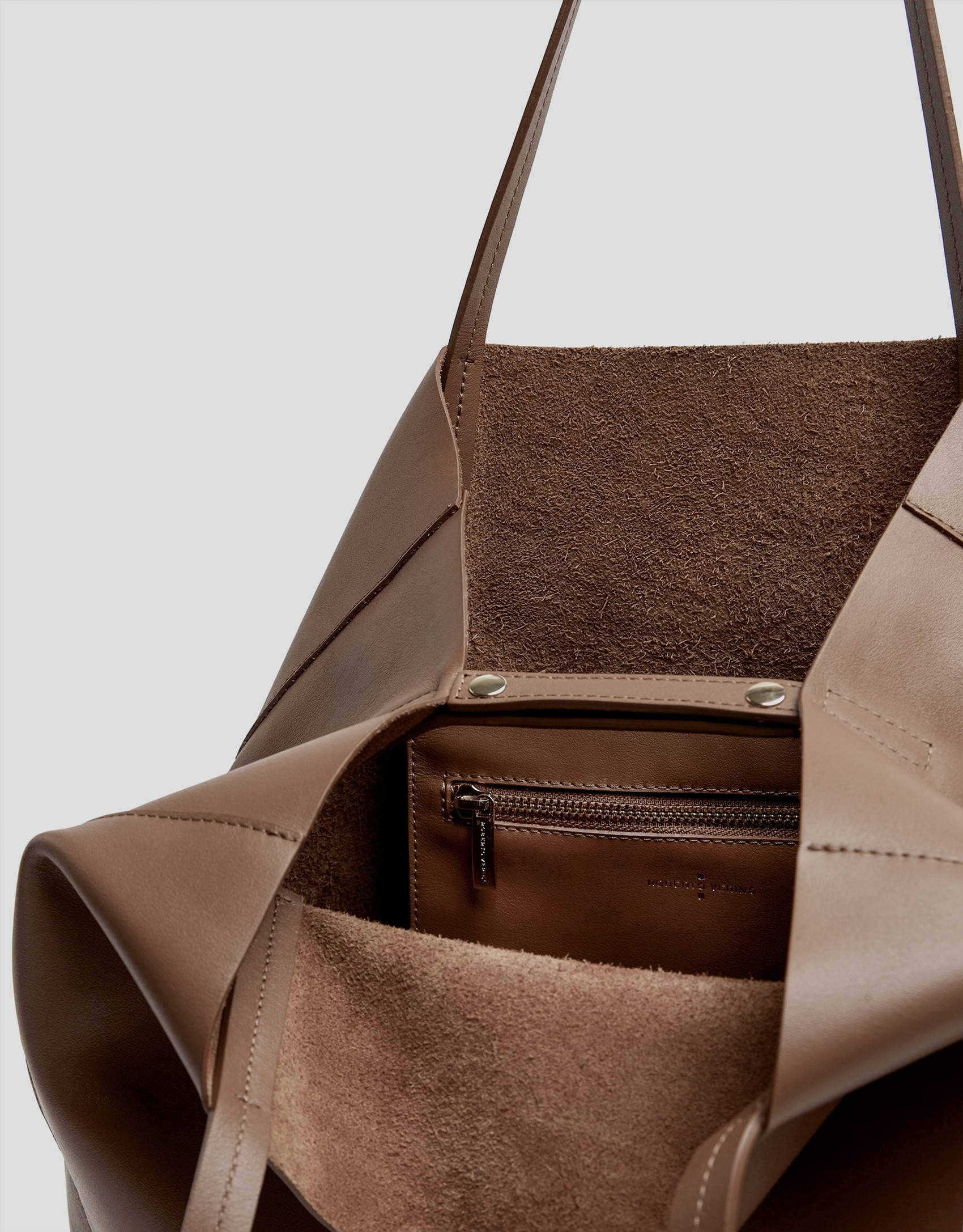 Megan Midi leather shopper bag - Woman - SS2025 | Roberto Verino