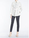 Animal print trench coat