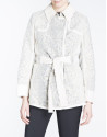 Animal print trench coat