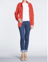 Trench corto cuello MAO rojo geranio. 