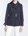 Navy blue gabardine with double row of buttons 