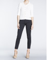 White sweater with beaded neck 