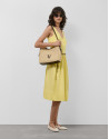 Vestido midi de sisas en algodón amarillo | Roberto Verino