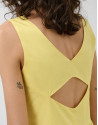 Vestido midi de sisas en algodón amarillo | Roberto Verino