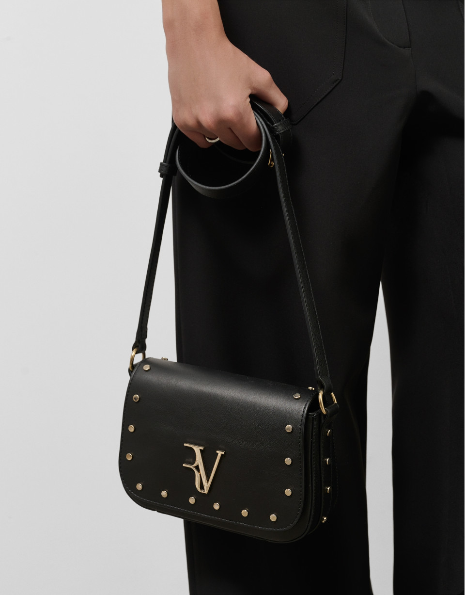 Bolso bandolera Mafalda Mini piel negra - Sale | Roberto Verino