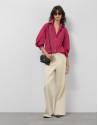 Raspberry taffeta blouse - Woman - SS2025 | Roberto Verino