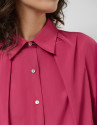 Raspberry taffeta blouse - Woman - SS2025 | Roberto Verino