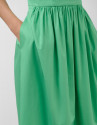 Vestido midi de sisas en algodón verde - Mujer | Roberto Verino