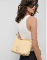 Bolso de hombro Mini Hobo Mafalda piel beige | Roberto Verino